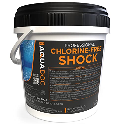 Non-Chlorine Spa Shock for Hot tub - Chlorine Free Hot Tub Shock Treatment & Enhanced Shock to Assist Bromine & Chlorine Shock - Suitable Chlorine Free Shock Oxidizer - Aquadoc - 5lbs Non-Chlorine Spa Shock for Hot tub - Chlorine Free Hot Tub Shock Treatment & Enhanced Shock to Assist Bromine & Chlorine Shock - Suitable Chlorine Free Shock Oxidizer - Aquadoc - 5lbs
