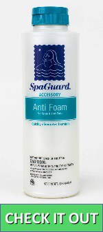 Spaguard anti foam to clean your inflatable hot tub